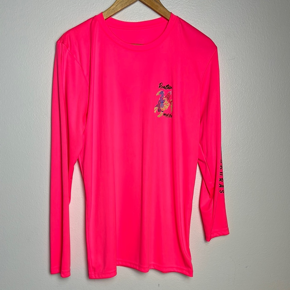 Roatan Honduras Hot Pink Long Sleeve Tee